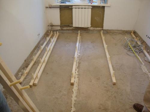 Регулируемые лаги. Монтаж регулируемых лаг