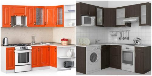 Угловой гарнитур для кухни. Угловые кухни (150 фото) 08