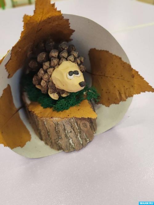 Какие дополнительные материалы можно использовать для украшения ежика. Еж, ежик. Поделки из природных материалов