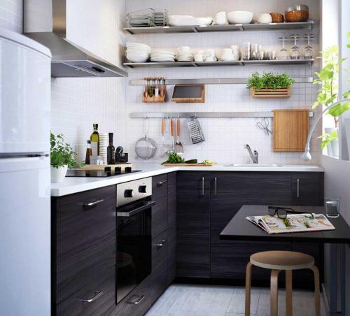 Прямой кухонный гарнитур для маленькой кухни. Кухонный гарнитур для маленькой кухни: 5 основ правильного выбора