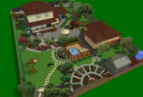 Планирование и обустройство участка 10 соток. Планировка 01 Планирование и обустройство участка 10 соток. Планировка 01