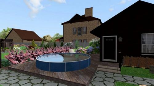 Проект участка 10 соток с домом, баней и гаражом. Оптимальное зонирование