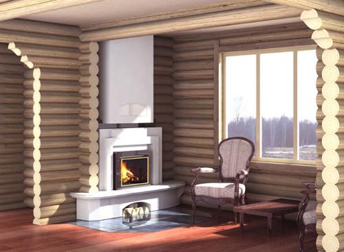 Как внутренняя отделка дома из оцилиндрованного бревна. Стили деревянных домов