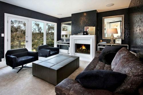 Эффектные варианты использования темных обоев в интерьере. Темные обои в дизайне помещения: особенности применения 12 Эффектные варианты использования темных обоев в интерьере. Темные обои в дизайне помещения: особенности применения 12