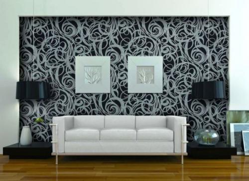 Черные обои в интерьере. Сочетание оттенков