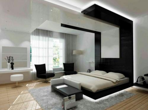 Черные обои в интерьере спальни. С КАКИМИ ЦВЕТАМИ СОЧЕТАЕТСЯ ЧЕРНЫЙ