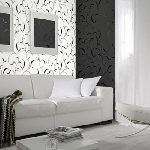 Черные обои в интерьере. Сочетание оттенков 32 Черные обои в интерьере. Сочетание оттенков 32