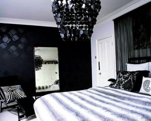 Черные обои в маленькой комнате. Психологическое восприятие черной отделки стен