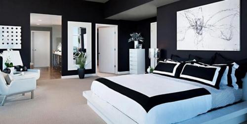 Черный цвет стен в спальне. С КАКИМИ ЦВЕТАМИ СОЧЕТАЕТСЯ ЧЕРНЫЙ