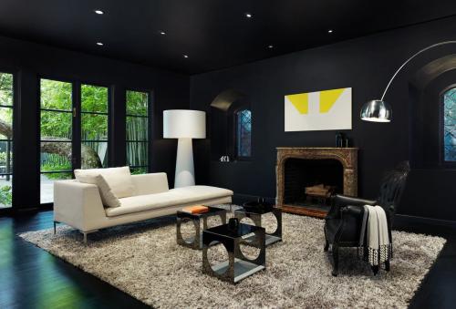 Черный цвет стен в интерьере. Черные стены, полы, потолки – секреты по отделке от известных дизайнеров 22 Черный цвет стен в интерьере. Черные стены, полы, потолки – секреты по отделке от известных дизайнеров 22