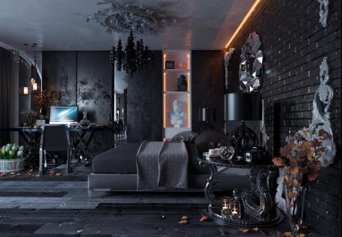 Черный цвет в интерьере спальни. Черная спальня — советы по оформлению и отделочным материалам. 125 фото популярных комбинаций