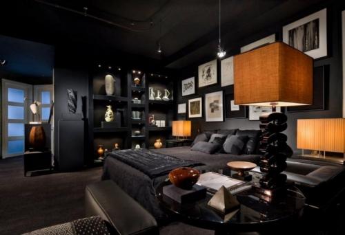 Черный цвет в интерьере спальни. Черная спальня — советы по оформлению и отделочным материалам. 125 фото популярных комбинаций