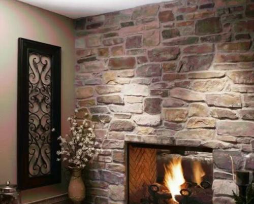 Темная акцентная стена.  Оформление с помощью различных отделочных материалов