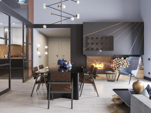 Не нужно бояться тёмных стен в интерьере. Декоративная сила 05