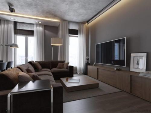 Интерьер с темной мебелью в гостиной 2022. Идеи современной гостиной 2022: планировка 28 Интерьер с темной мебелью в гостиной 2022. Идеи современной гостиной 2022: планировка 28