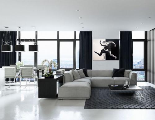 Темный интерьер в разных комнатах. Варианты комбинирования 26 Темный интерьер в разных комнатах. Варианты комбинирования 26