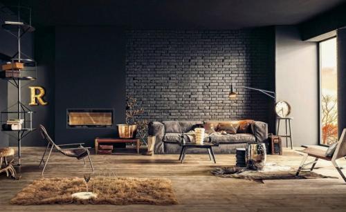 Черные стены в комнате. Оформляем интерьер в черном цвете: Шторы/Обои/Потолок (185+Фото). Яркий акцент вашего дизайна