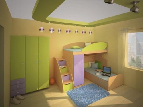 Дизайн комнаты 16 кв м для семьи с ребенком. Зонирование детской комнаты