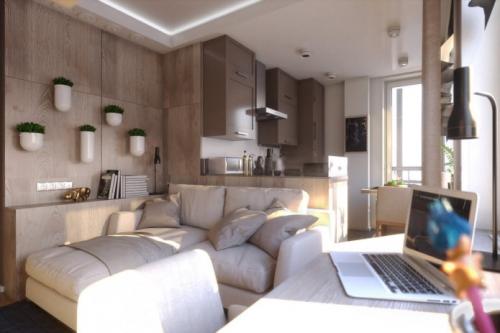 Дизайн однушки с двумя детьми.  Как распределить пространство однокомнатной квартиры семье с двумя детьми 24