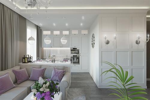 Дизайн интерьера однокомнатной квартиры. Светлая квартира для студентки 02 Дизайн интерьера однокомнатной квартиры. Светлая квартира для студентки 02