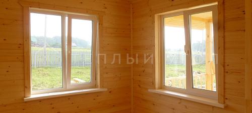 Установка окон в бане из бруса. Окна в бане из бруса