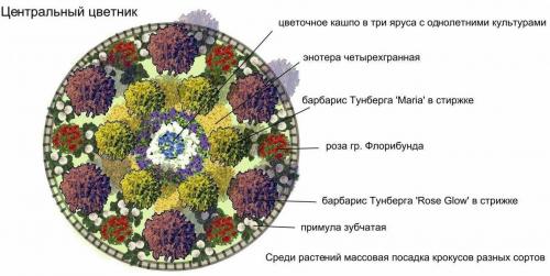 Современные клумбы. Самые красивые схемы клумб из многолетних цветов и кустарников