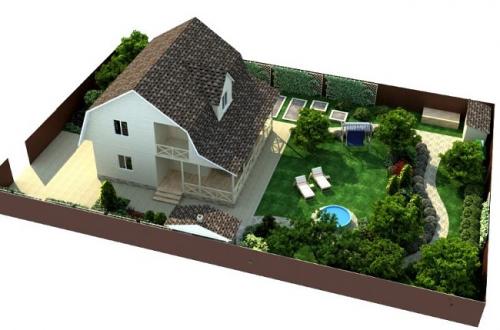 Планировка участка 6 соток 20 н.  Планировка участка с садом, огородом, теплицей и ягодником