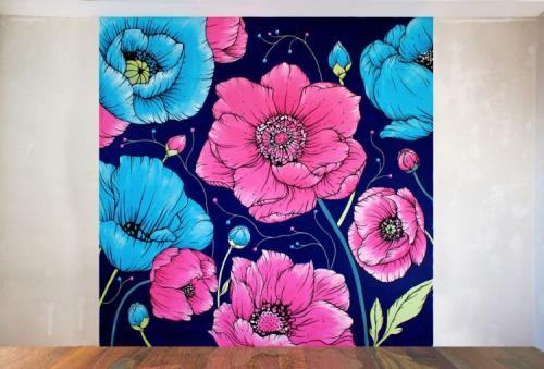 Цветы на стене рисунок. Цветы на стене — советы по применению цветов в дизайне интерьера. Красивые сочетания и интересные варианты оформления (85 фото + видео)