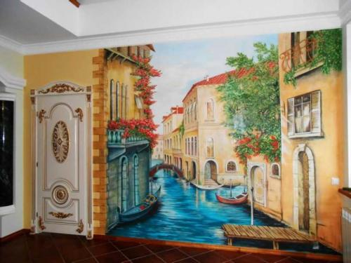 Современная роспись стен. Роспись стен в интерьере — особенности, варианты дизайна и стильные идеи сочетания в оформлении