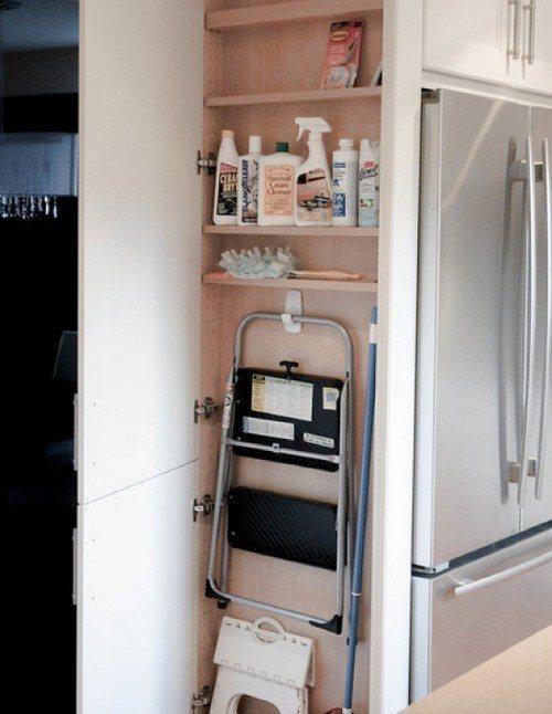 Как организовать хранения средств для уборки в маленькой квартире. Где можно оборудовать место для хранения средств для уборки жилища