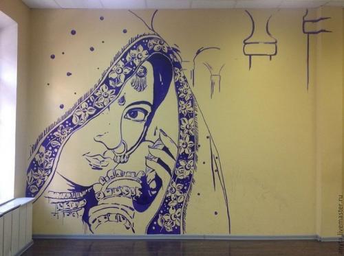 Художественная роспись стены своими руками. Художественная настенная роспись «от руки» 12 Художественная роспись стены своими руками. Художественная настенная роспись «от руки» 12