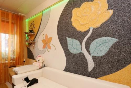 Рисунок цветов на стене в интерьере. Цветы на стене — советы по применению цветов в дизайне интерьера. Красивые сочетания и интересные варианты оформления (85 фото + видео) 23