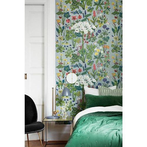 Обои с цветами в интерьере. Особенности использования цветочных обоев 07