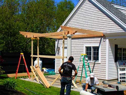 Пристенный навес из дерева. Выбор и подготовка строительных материалов