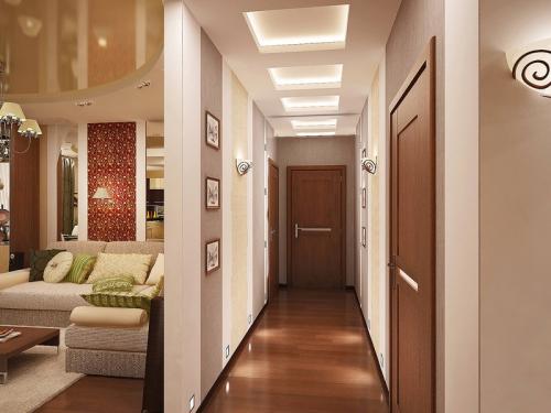 Особенности создания дизайна узкого коридора. Особенности планировки 06