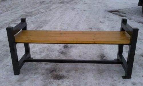 Чертеж скамейки со спинкой из профильной трубы. Варианты скамеек из профильной трубы