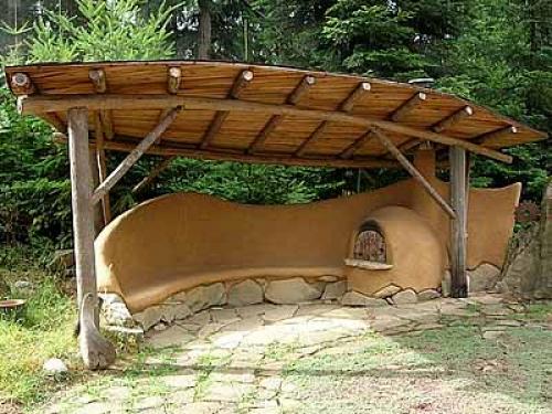 Скамейка с навесом для дачи своими руками. Дачные постройки: оригинальные скамейки под навесом