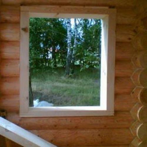 Установка окна в парной бани. Инструкция по изготовлению деревянного окна для парилки 10