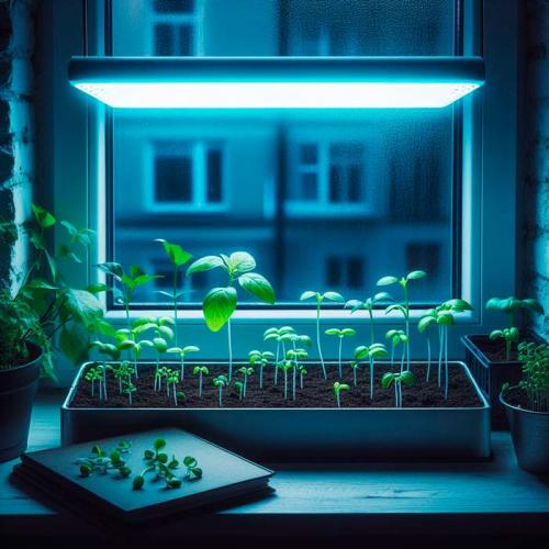 Как выбрать подходящие растения для домашнего мини-огорода с фитоосвещением. Красно-синий или белый?