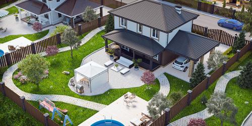 Схемы планировки дачного участка.  Планировка дома на участке