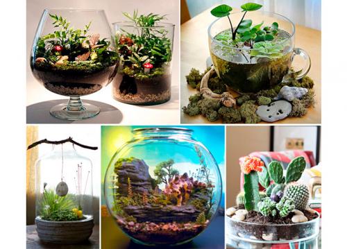 Минисадик в горшке с фигурками. Виды садовых миниатюр 20