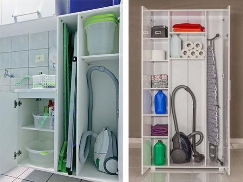 Какие типы шкафов и шкатулок лучше использовать для хранения швабров и ведер в квартире. Каким должно быть наполнение для хозяйственного шкафа