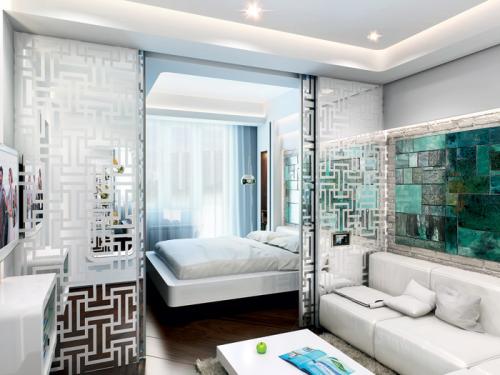 Как вписать кровать в однокомнатную квартиру. Варианты расстановки мебели в однокомнатной квартире, советы дизайнеров