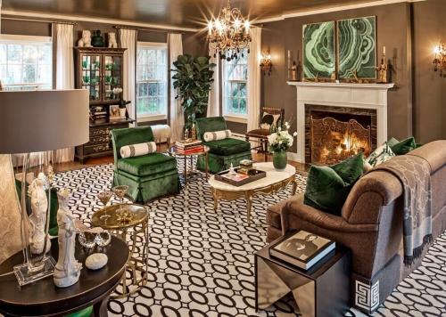 Модный зеленый цвет в интерьере. Сочетания с другими цветами