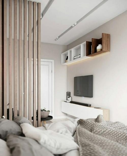 Дизайн однокомнатной квартиры с отдельной спальней. Спальня в однокомнатной квартире —, как ее оформить и отделить кровать? 120 фото идей и вариантов