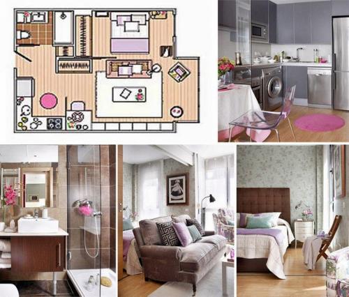 100 вариантов зонирования однокомнатной квартиры в 2022 году. Современный дизайн квартиры студии в 2022 году 31