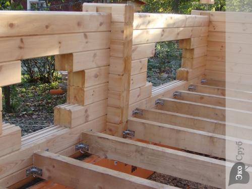 Строительные ремонтные работы: как усилить лаги пола в деревянном доме 02