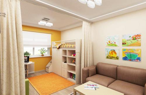 Дизайн однокомнатной квартиры 36 кв.м с ребенком. Как обустроить дизайн однокомнатных квартир для семей с ребенком