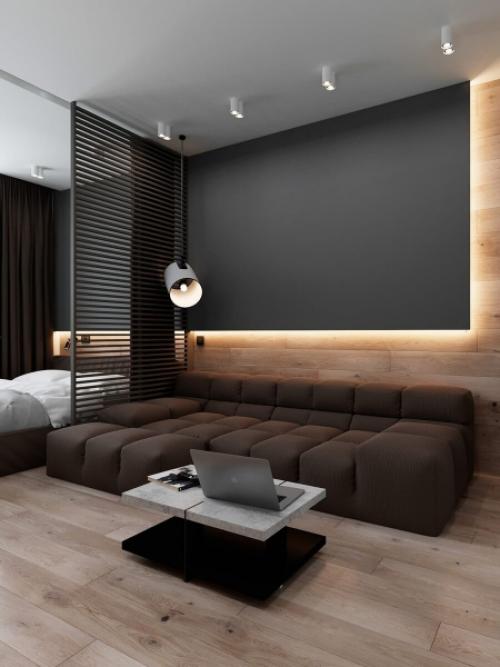 Дизайн однокомнатной квартиры 2022-2023. Планировки однокомнатной квартиры 12