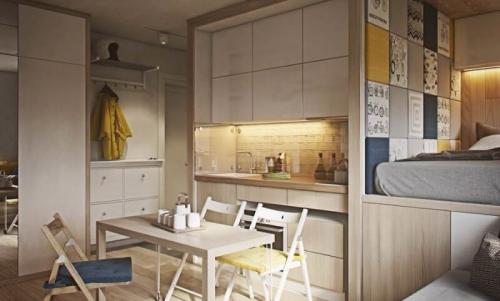 Фото 200+ дизайна однокомнатной квартиры 2022. Планировка однокомнатной квартиры